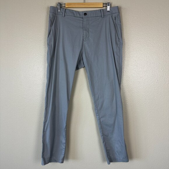 Lululemon Mens Size 34 Commission Pants Chino Stretch Elevated Basics Gray - Picture 3 of 5